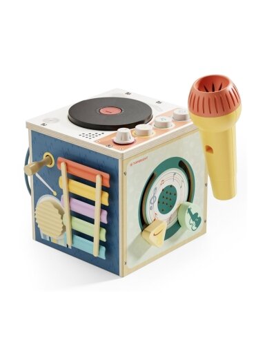 Wooden Music Activity Cube, Top Bright