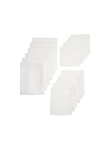 Meyco Muslin Cloths Starter Set, White, 18 pcs Meyco Muslin Cloths Starter Set, White, 18 pcs
