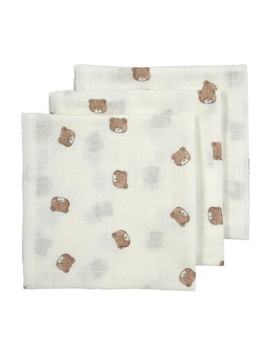 Muslīna salvetes Meyco Bear, daudzkrāsainas, 30x30 cm, 3 gab. Muslīna salvetes Meyco Bear, daudzkrāsainas, 30x30 cm, 3 gab.