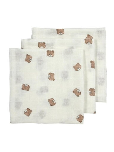 Muslīna autiņi Meyco Bear, daudzkrāsaini, 70x70 cm, 3 gab. Muslīna autiņi Meyco Bear, daudzkrāsaini, 70x70 cm, 3 gab.
