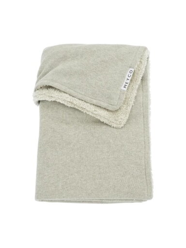 Meyco Blanket Knit Basic Teddy, Sand Melange, 75x100 cm Meyco Blanket Knit Basic Teddy, Sand Melange, 75x100 cm