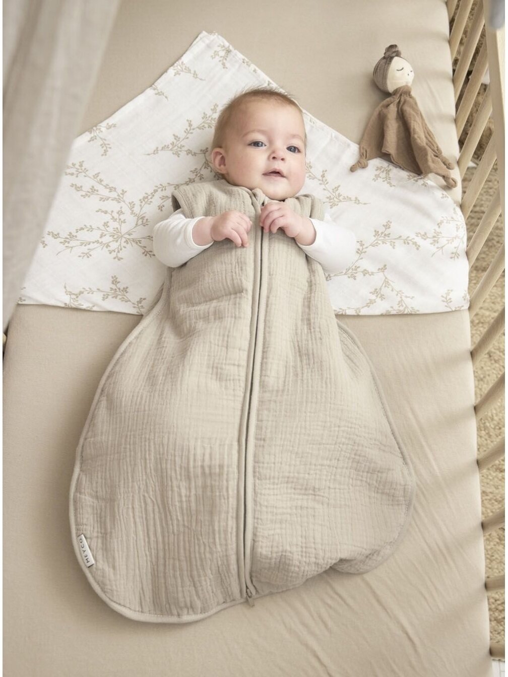 Sleeping bag for baby,  90cm TOG 2.0, Meyco Baby (Sand) 1