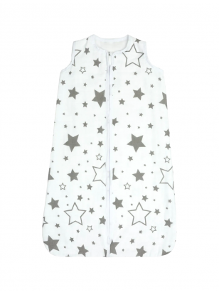 Baby sleeping bag, Stars, 45x75, TOG 0.5 Sensillo (white/grey)