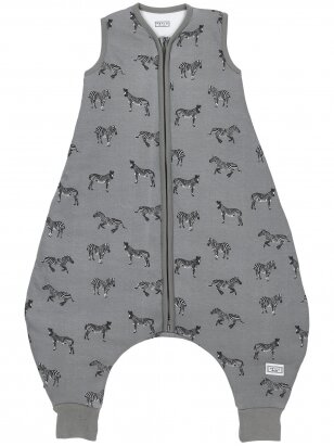 Baby sleep overall winter jumper, TOG 2.0, Meyco Baby, Zebra Animal (grey) 92 cm.