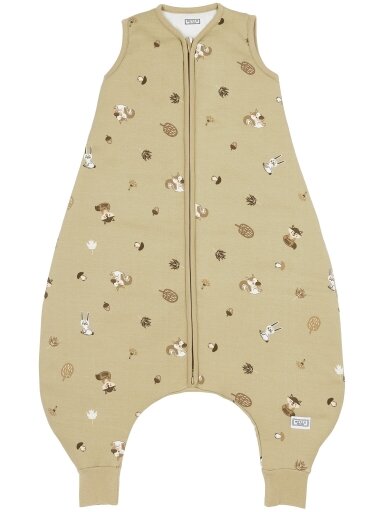 Baby sleep overall winter jumper, TOG 2.0, Meyco Baby, Forest Animals Sand, 104 cm.