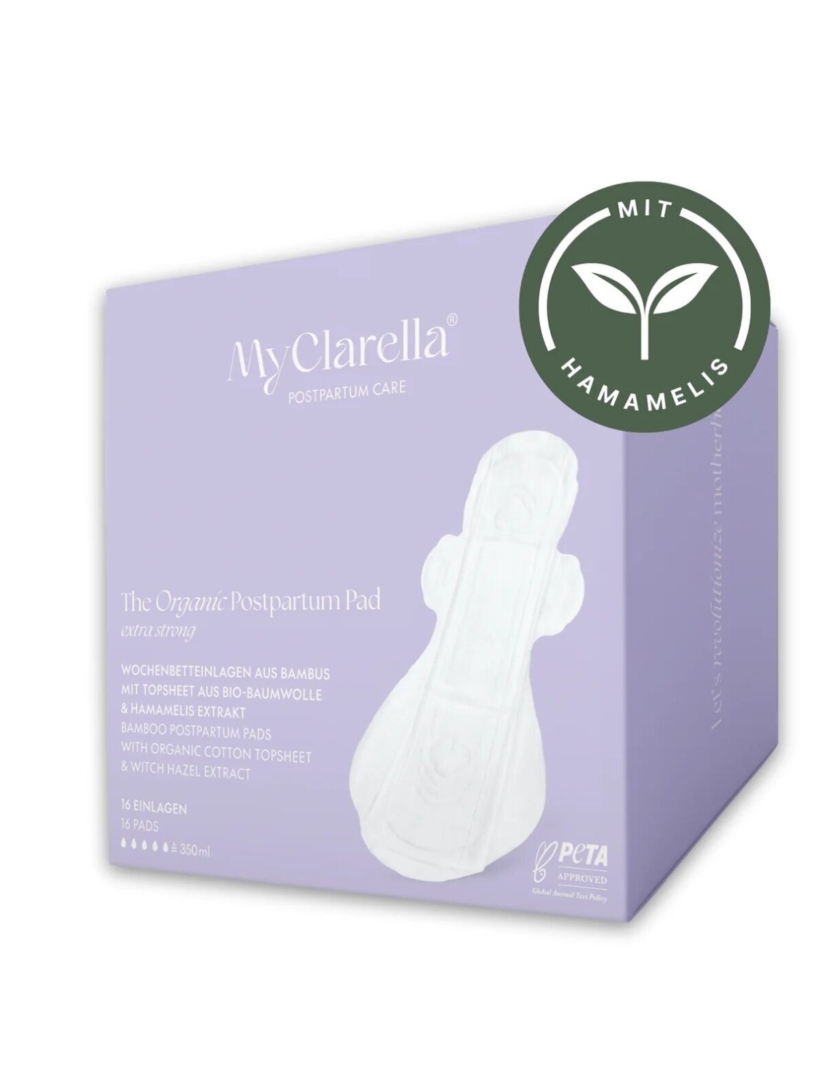 The Organic Postpartum Pad - Extra Strong (Pack of 16) - Witch Hazel