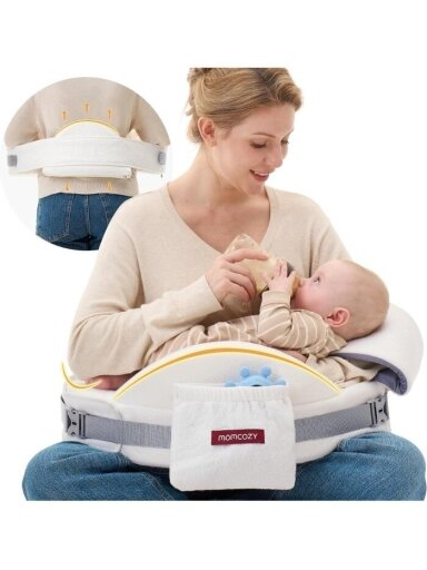 Momcozy COZYPRO barošanas spilvens, pelēkā krāsā