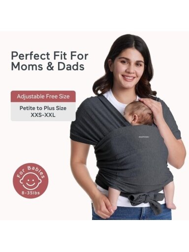 Momcozy baby carrier (Gray) (Kopija)