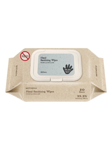Mother-K hand sanitizing wipes, 20 pcs