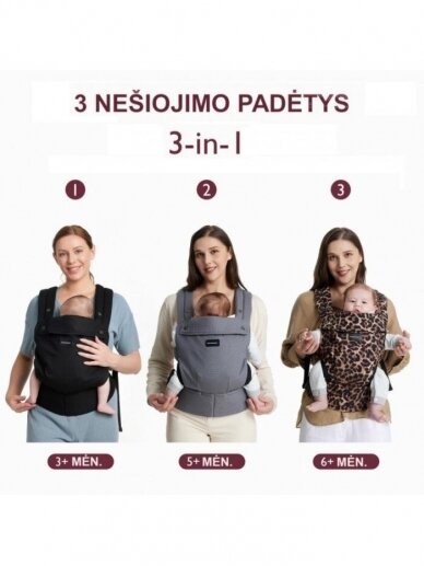 Momcozy ergonomic baby carrier with mesh (Gray) 3 Momcozy ergonomic baby carrier with mesh (Gray) 3