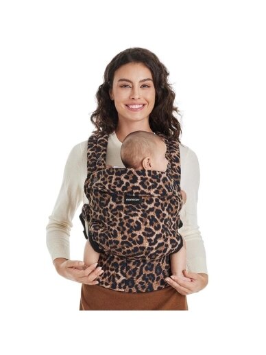Ergonomiska bērna nēsāšanas ķengursoma - leoparda raksts 1