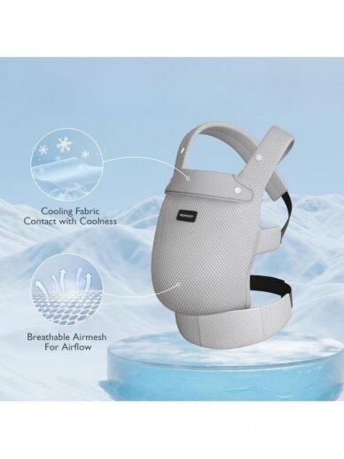 Momcozy ergonomic baby carrier with mesh (Gray) 4 Momcozy ergonomic baby carrier with mesh (Gray) 4
