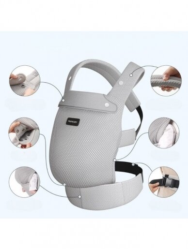 Momcozy ergonomic baby carrier with mesh (Gray) 5 Momcozy ergonomic baby carrier with mesh (Gray) 5