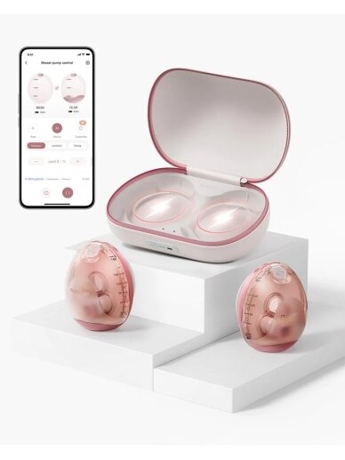 Momcozy M5 bezvadu krūts piena sūknis, dubultais komplekts Momcozy M5 bezvadu krūts piena sūknis, dubultais komplekts