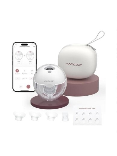 Momcozy M5 Smart bezvadu krūts sūknis, pelēkā krāsā