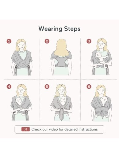 Momcozy baby carrier (Gray) (Kopija) 3