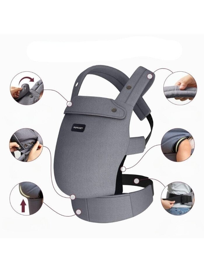 Momcozy ergonomic baby carrier (Grey) 1