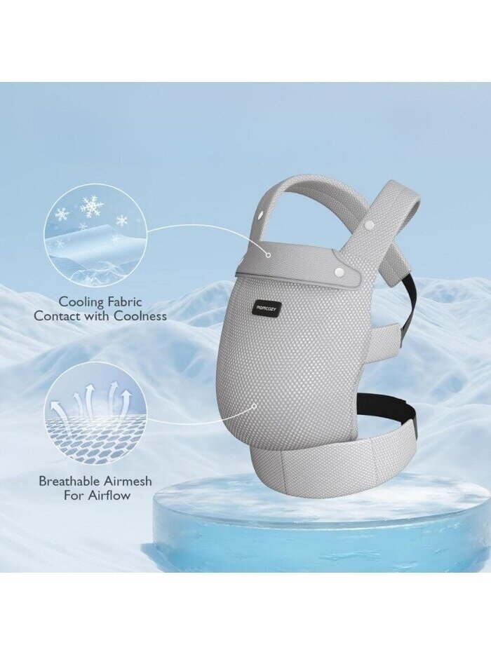 Momcozy ergonomic baby carrier with mesh (Gray) 4 Momcozy ergonomic baby carrier with mesh (Gray) 4