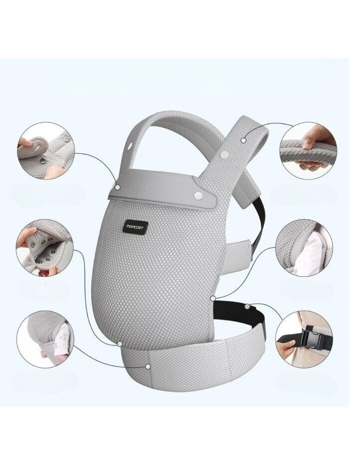 Momcozy ergonomic baby carrier with mesh (Gray) 5 Momcozy ergonomic baby carrier with mesh (Gray) 5