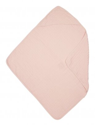 Bathcape basic terry 80x80, by Meyco Baby soft pink