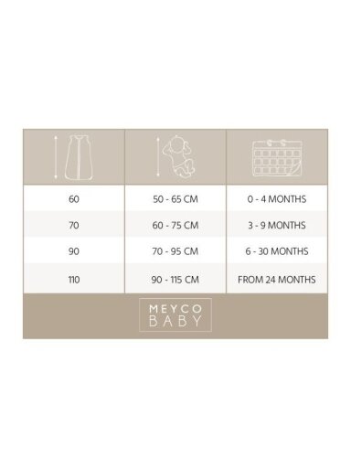 Guļammaiss zīdaiņiem 70 cm, TOG 0.5 Meyco Baby