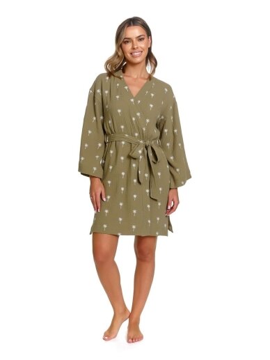 Muslin maternity robe DN, Palmtree