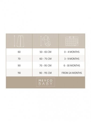 Muslin sleeping bag, TOG 0.5, 70cm, Meyco Baby uni grey blue 4