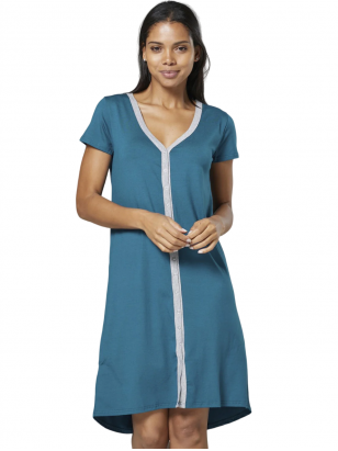 Nursing nightdress by CC (turquoise/grey)