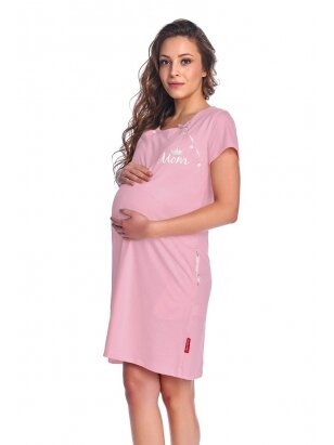 Maternity nursing nightdress by DN (light pink)