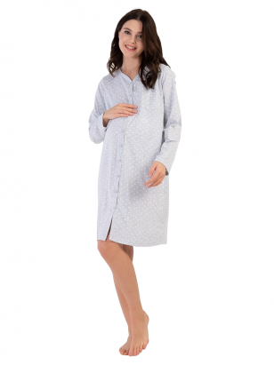 Nightwear for pregnant and nursing women with long sleeves, Vienetta