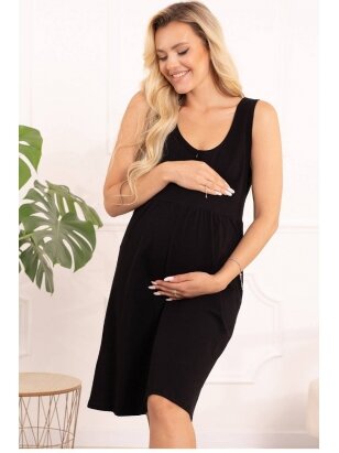 Nightwear for pregnant and nursing Sofia, ForMommy (black)