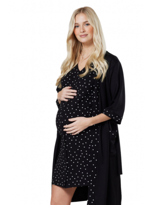 Maternity nursing nightwear set by CC (black)