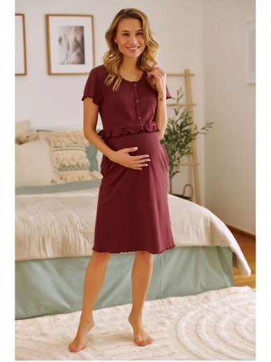 Nightwear for pregnant and nursing women,  sangria DN 3