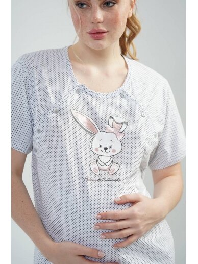 Maternity breastfeeding nightdress, Rabbit, by Vienetta 1