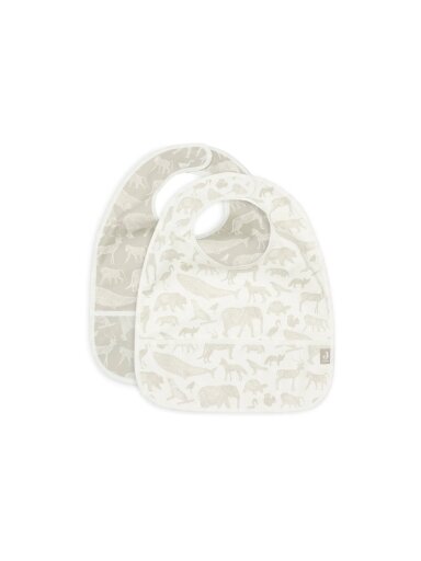 Waterproof bib with animals, 2pcs Jollein
