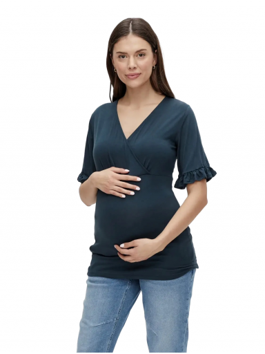 Maternity blouse with nursing function, MLDICTE, Mama;licious Blueberry Maternity blouse with nursing function, MLDICTE, Mama;licious Blueberry