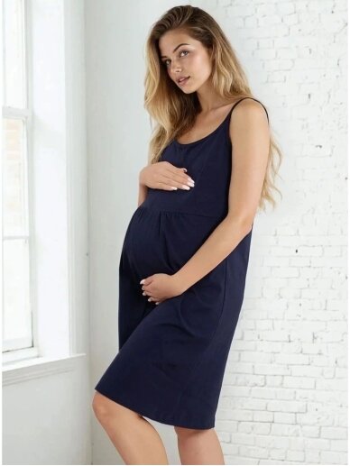 Maternity night shirt Merry, ForMommy (navy blue) 2