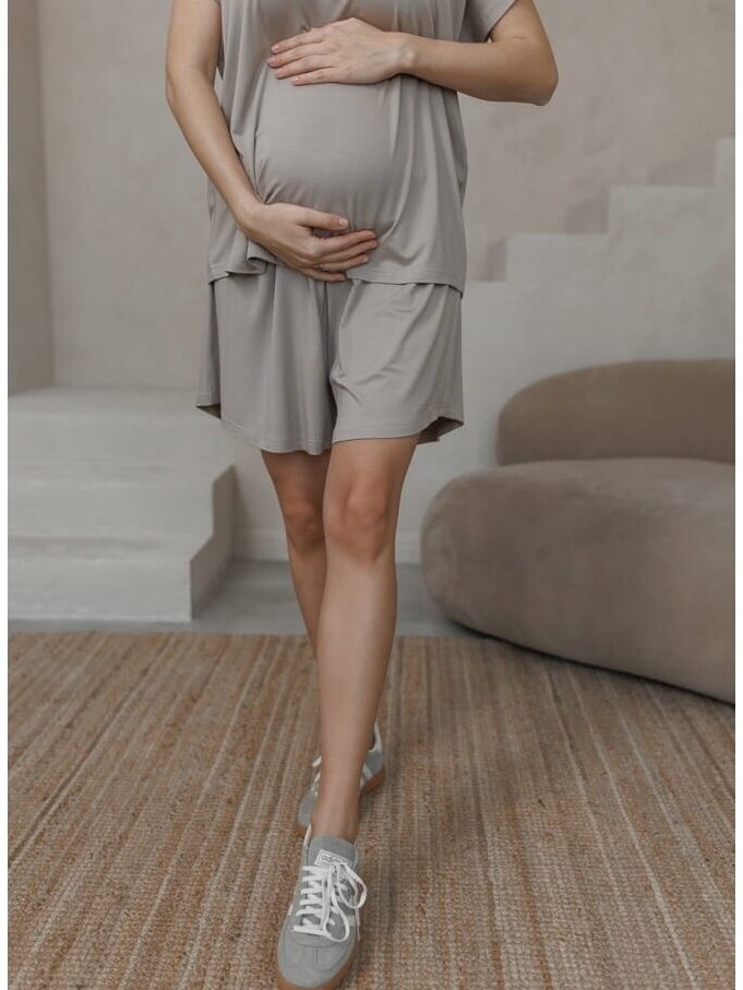 Maternity casual shorts, Latte mama (Mocha) 3 Maternity casual shorts, Latte mama (Mocha) 3