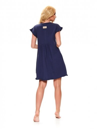 Organic cotton nightdress by DN (navy blue) 3