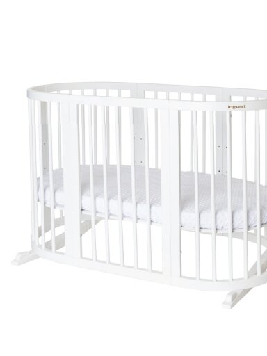 Oval convertible baby crib 9in1 Smart, Ingvart (White) Oval convertible baby crib 9in1 Smart, Ingvart (White)