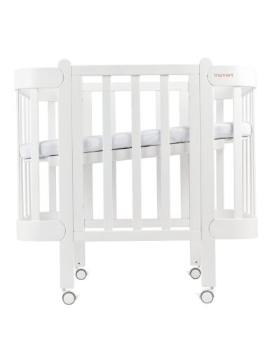 Oval convertible baby crib NIKA 5in1, Ingvart (White) Oval convertible baby crib NIKA 5in1, Ingvart (White)