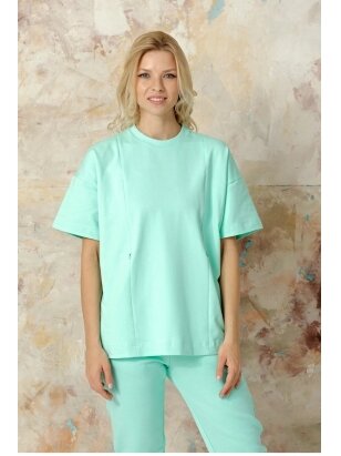Maternity and nursing blouse, Mint, MOM ONLY