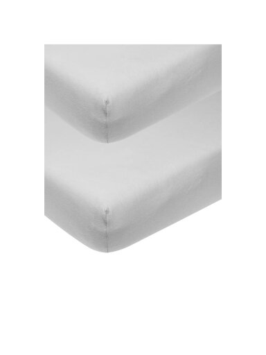 Palags ar gumiju 40x80/90cm, 2gab. Meyco Baby Light grey