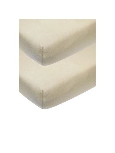 Jersey fitted sheet, 60x120cm 2pcs, Meyco Sand