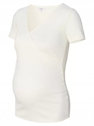 Maternity T-Shirt, Mlnadine, Sanson-Cream