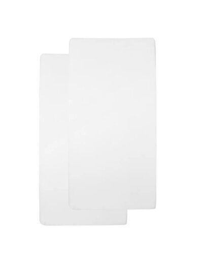 Palags ar gumiju 50x90cm, 2gab. Meyco Baby (White) Palags ar gumiju 50x90cm, 2gab. Meyco Baby (White)