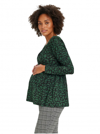 Mlevi maternity top by Mama;licious (green/black)