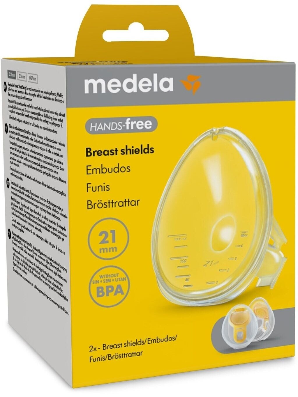 Medela - hands free breast covers, 2 pcs. 21 mm Medela - hands free breast covers, 2 pcs. 21 mm