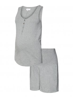 Nursing and pregnant pajamas by Mama;licious (grey)