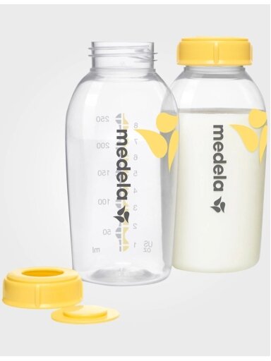 Piena sūkņa rezerves pudeles Medela 200.1659, 2 gab., 250 ml